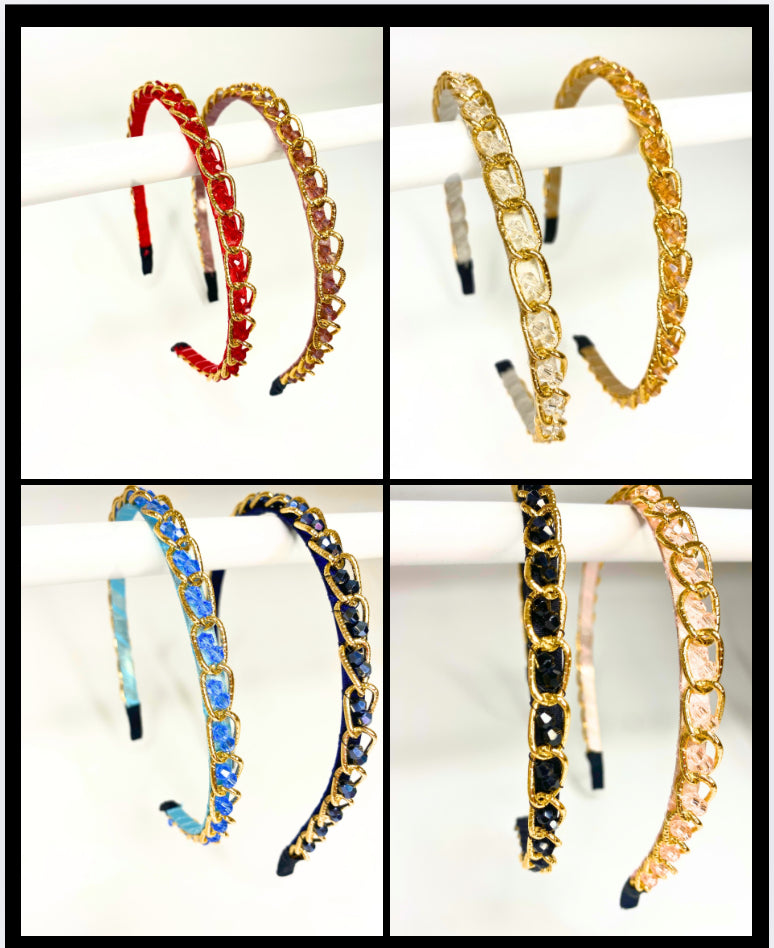 Elegant Crystal-Stone Embellished Hairbands