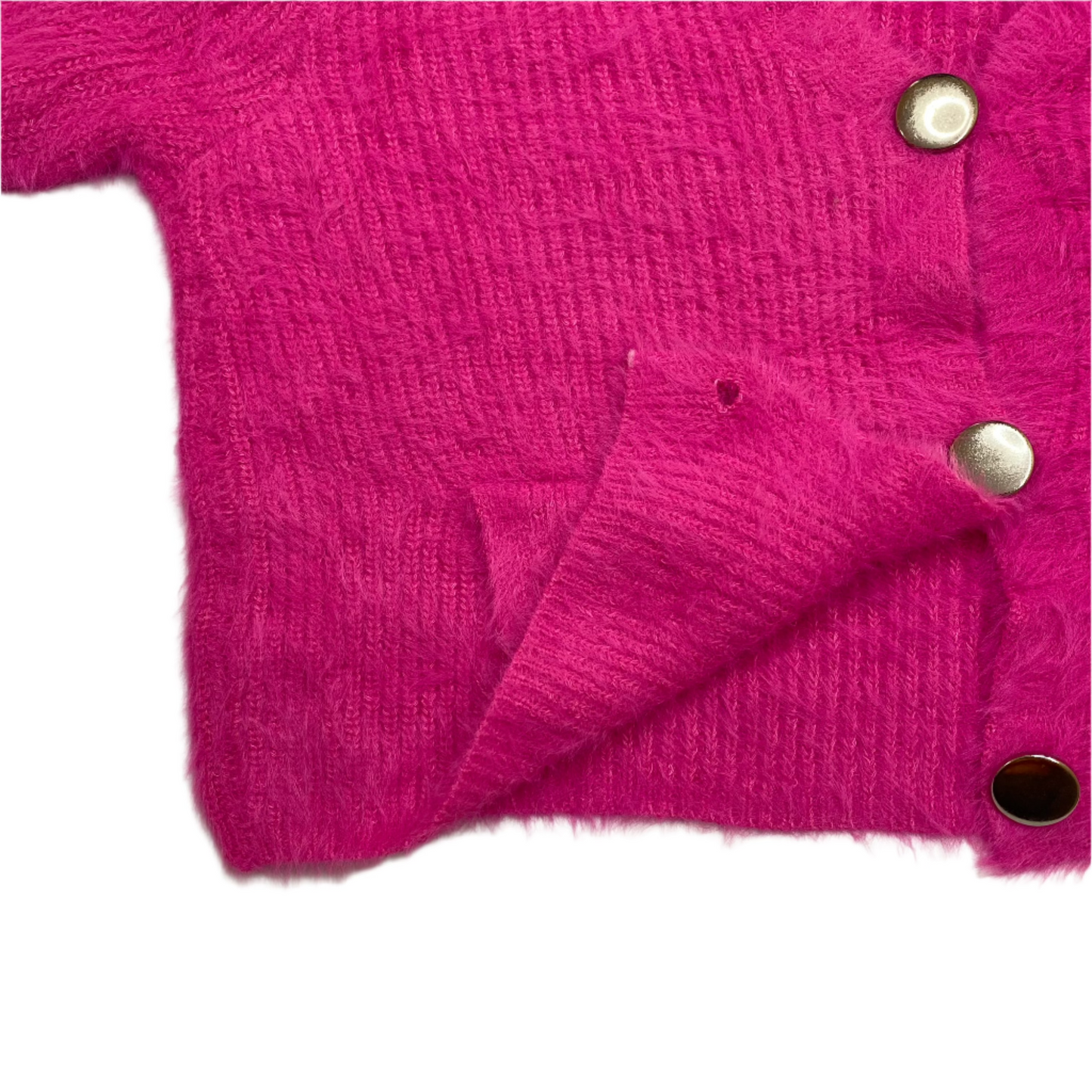 V-neck Fur Sweater (Pink)
