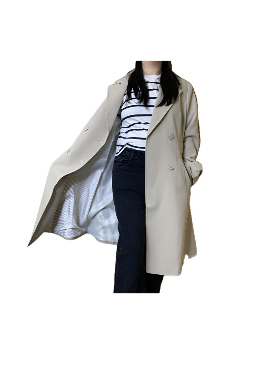Double breasted Coat (Beige)