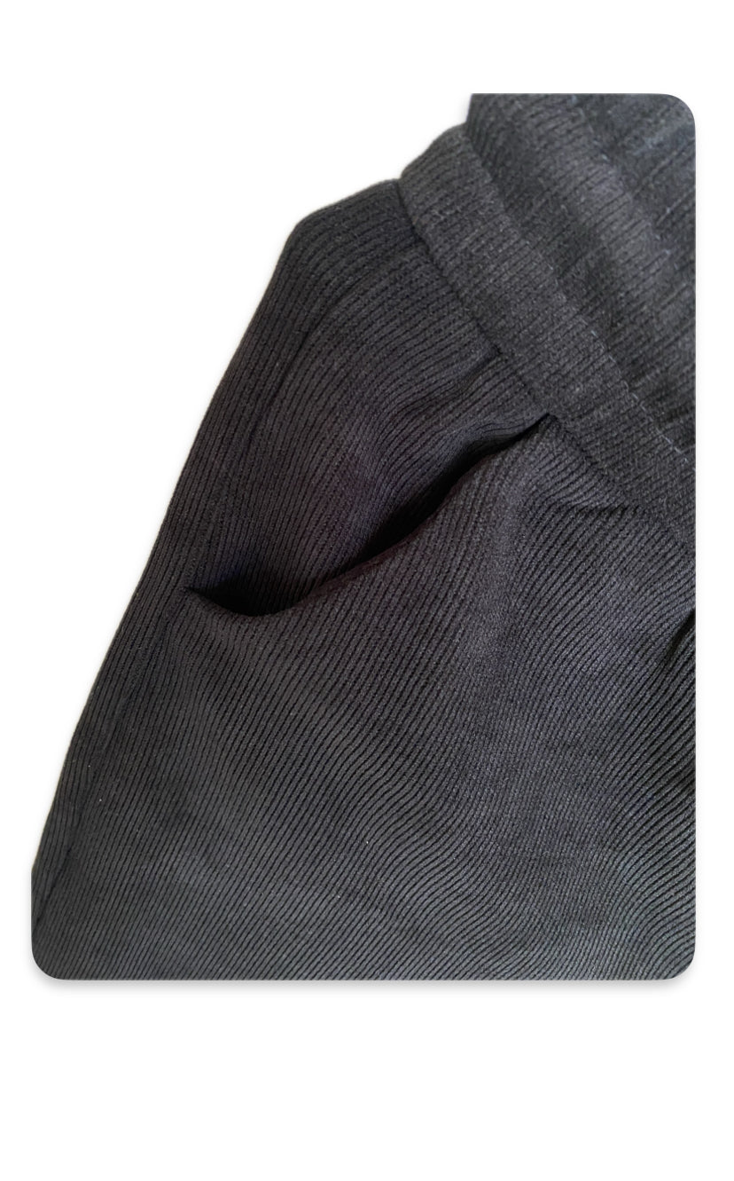 Corduroy Joggers (Black)