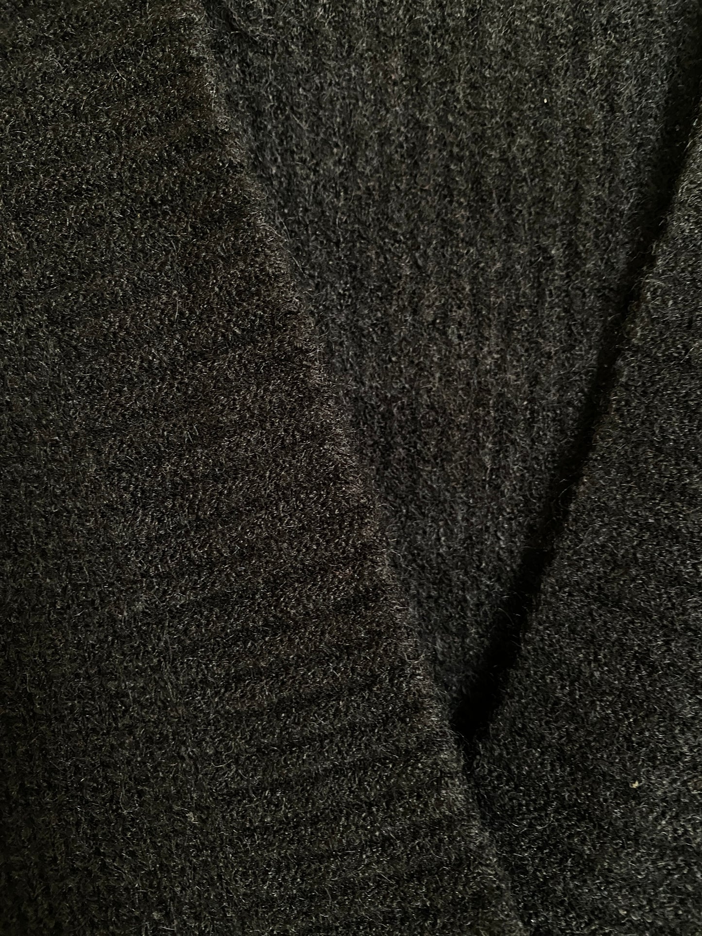 Knitted Sweater One Button - (Black)