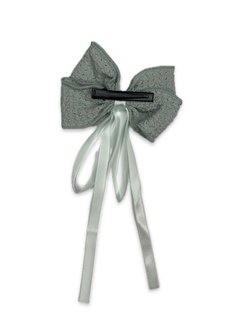 One-Piece Luxury Lace Bow Hair Clip – Elegant & Trendy Hair Accessory for Women & Girls