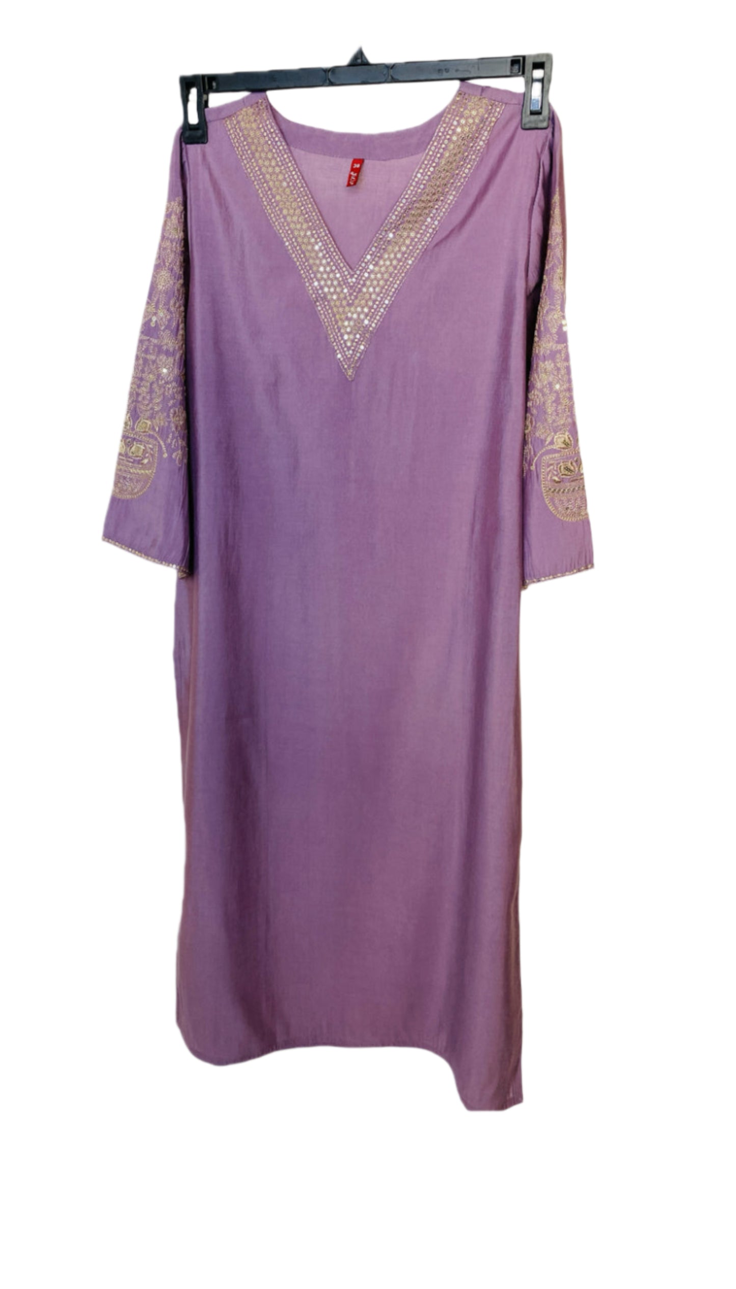 Lilac Mirror Work Kurta Set with Banarasi Dupatta – Elegant Ethnic Wear for Women