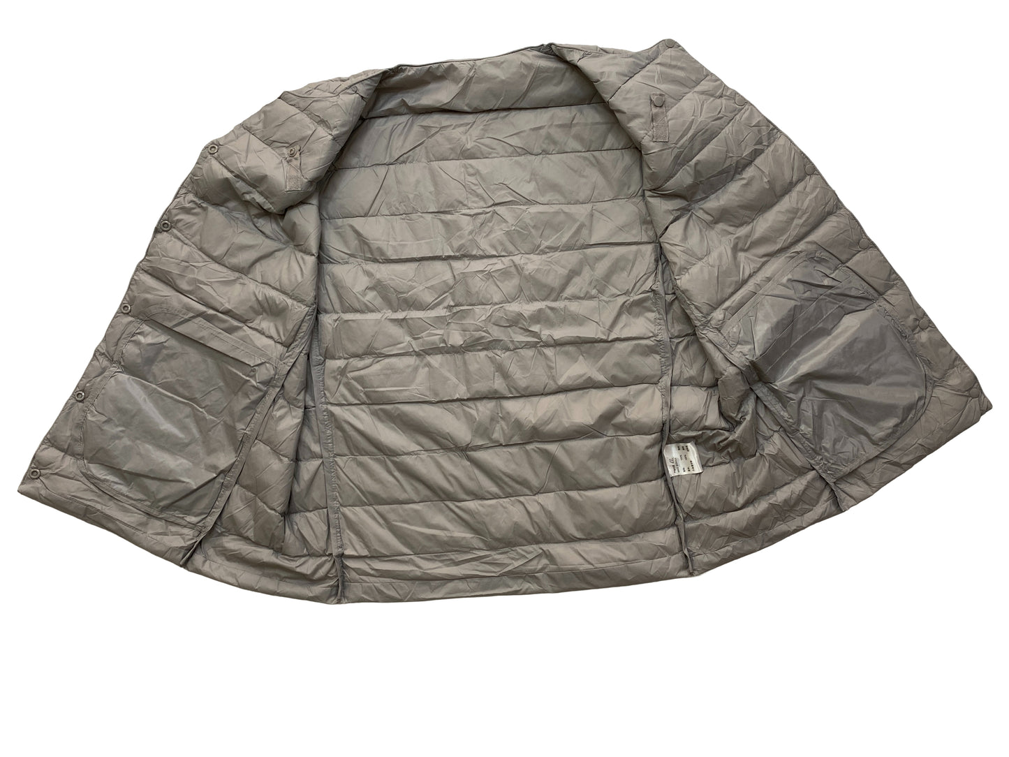 Premium Lightweight Collarless Down Vest (Grey)