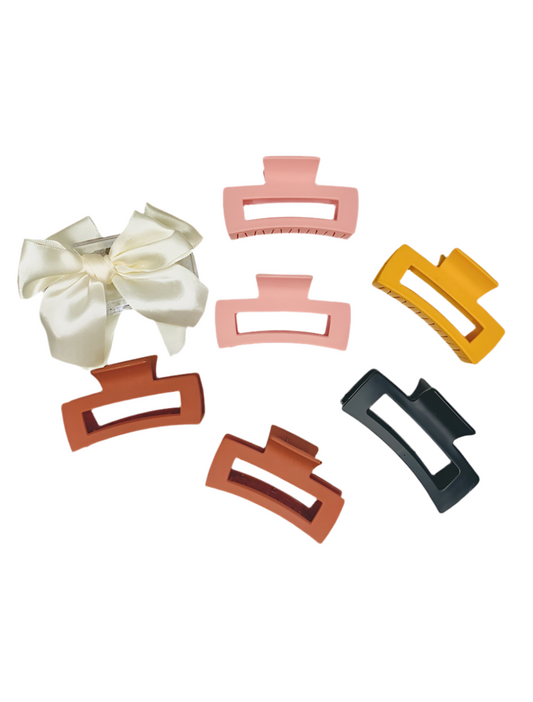 7-Piece Matte Hair Clip Set