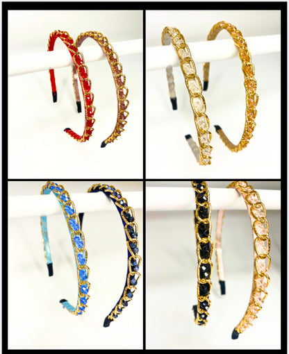 Elegant Crystal-Stone Embellished Hairbands