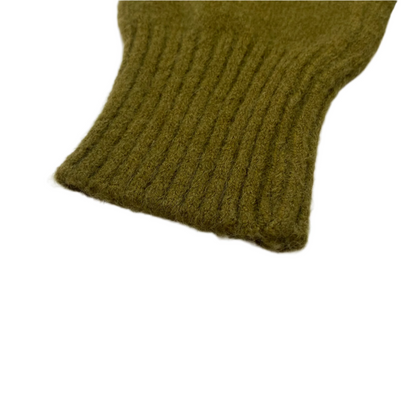 Knitted Sweater Diagonal Button - (Olive)