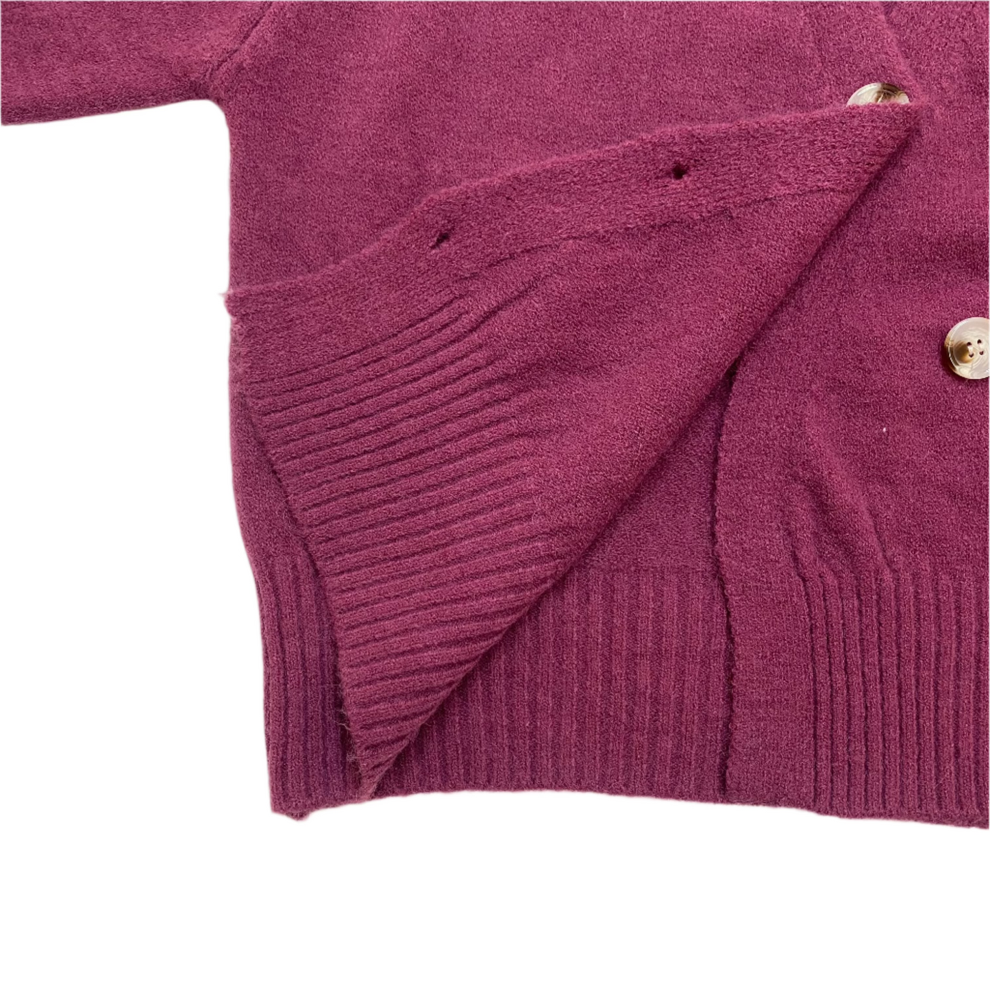 Knitted Sweater Diagonal Button - (Rose Gold)