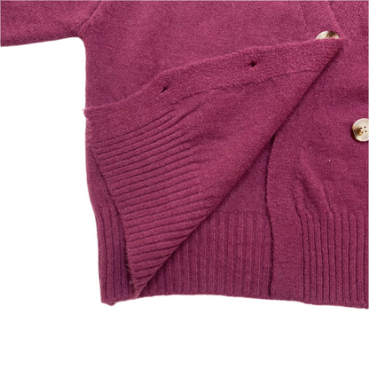 Knitted Sweater Diagonal Button - (Rose Gold)