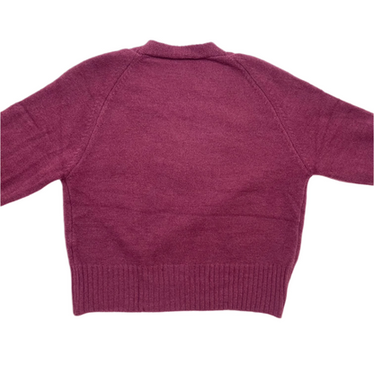 Knitted Sweater Diagonal Button - (Rose Gold)