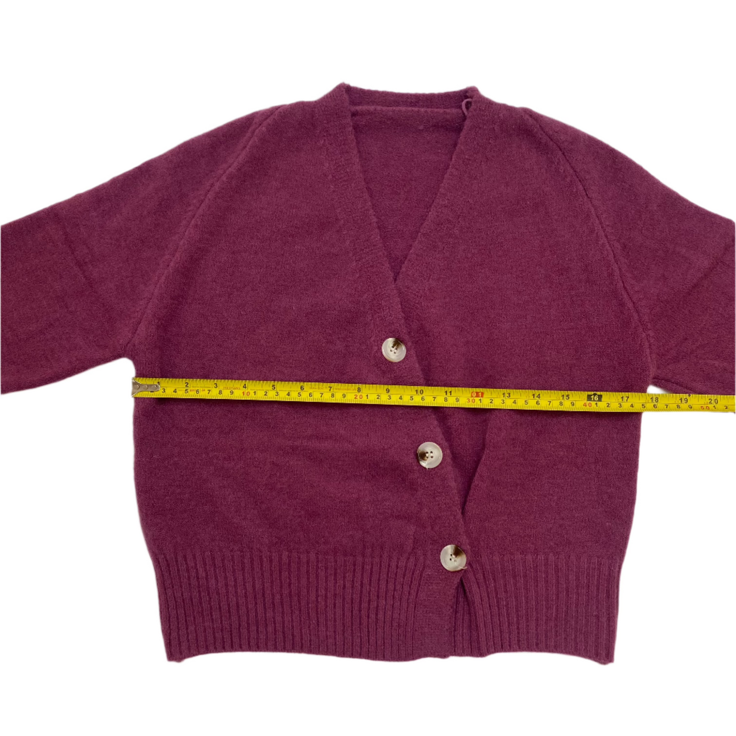 Knitted Sweater Diagonal Button - (Rose Gold)