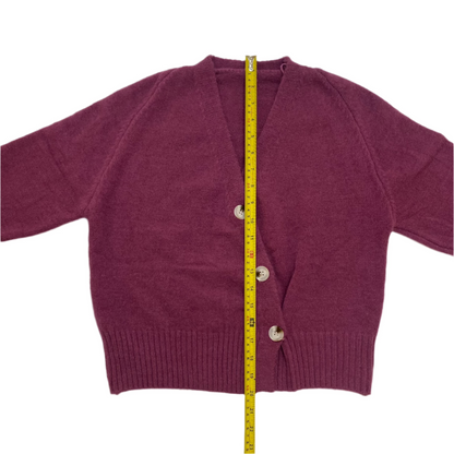 Knitted Sweater Diagonal Button - (Rose Gold)