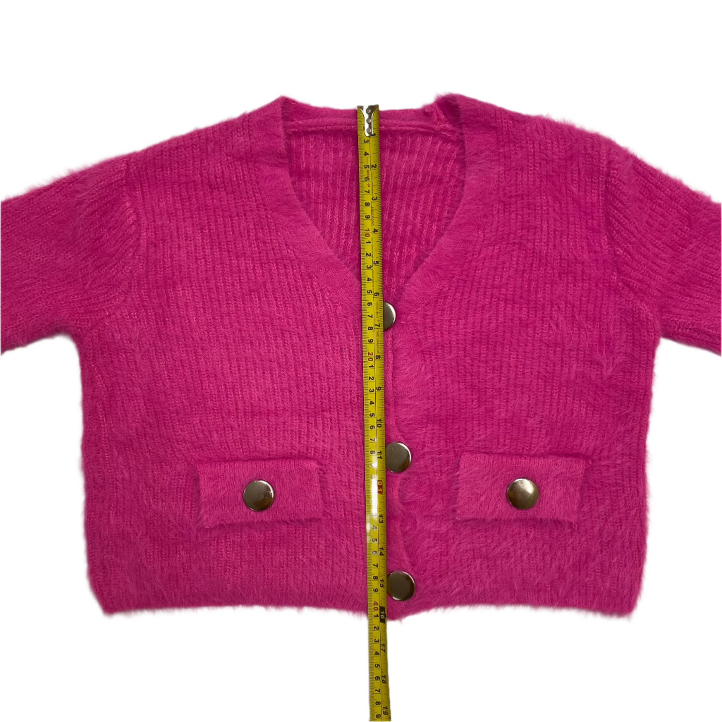 V-neck Fur Sweater (Pink)