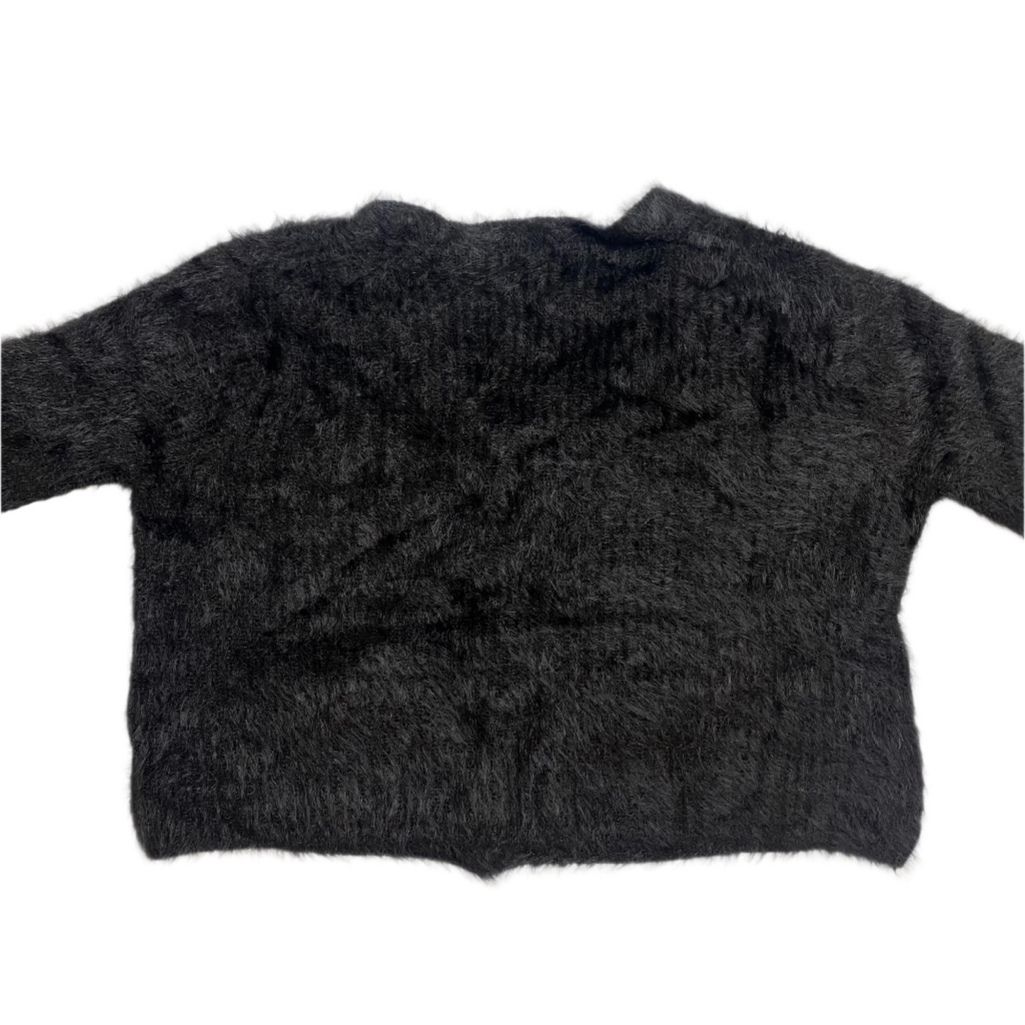 V-neck Fur Sweater (Black)