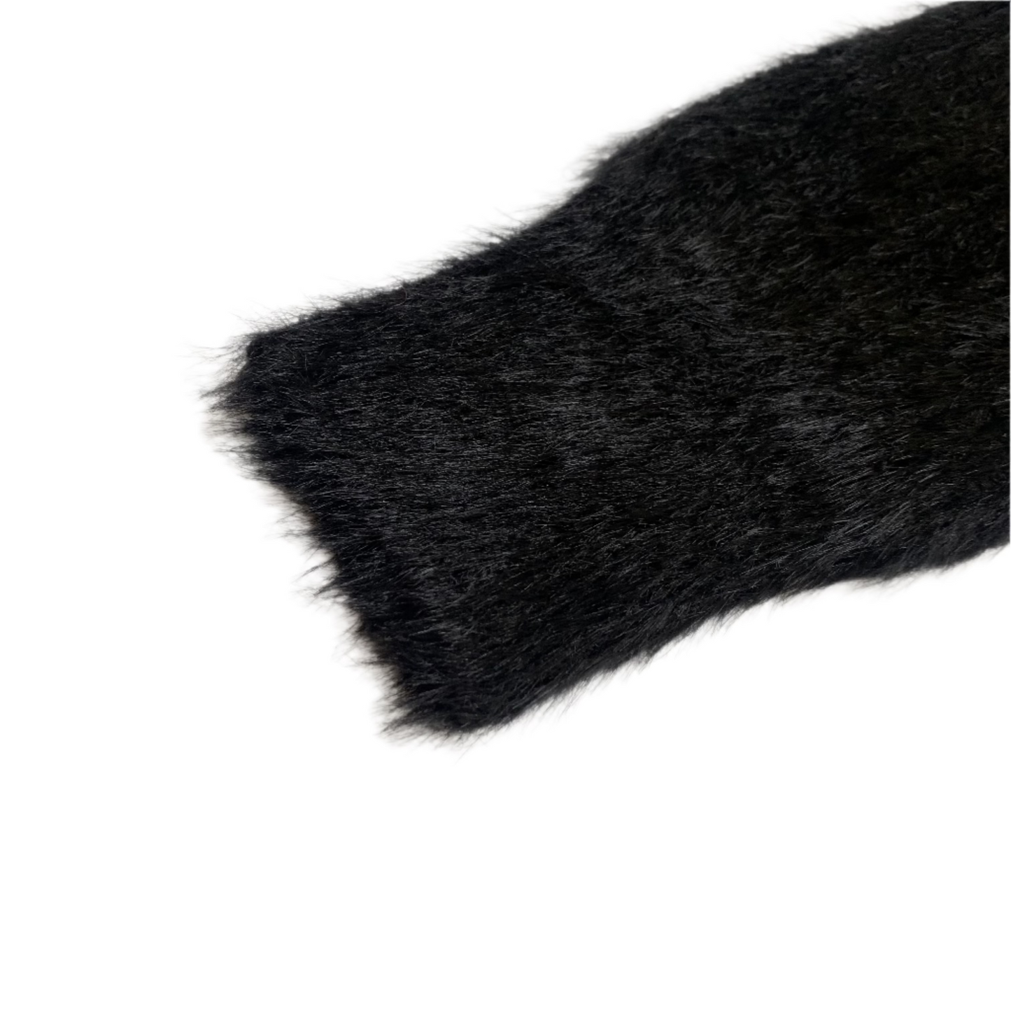 V-neck Fur Sweater (Black)