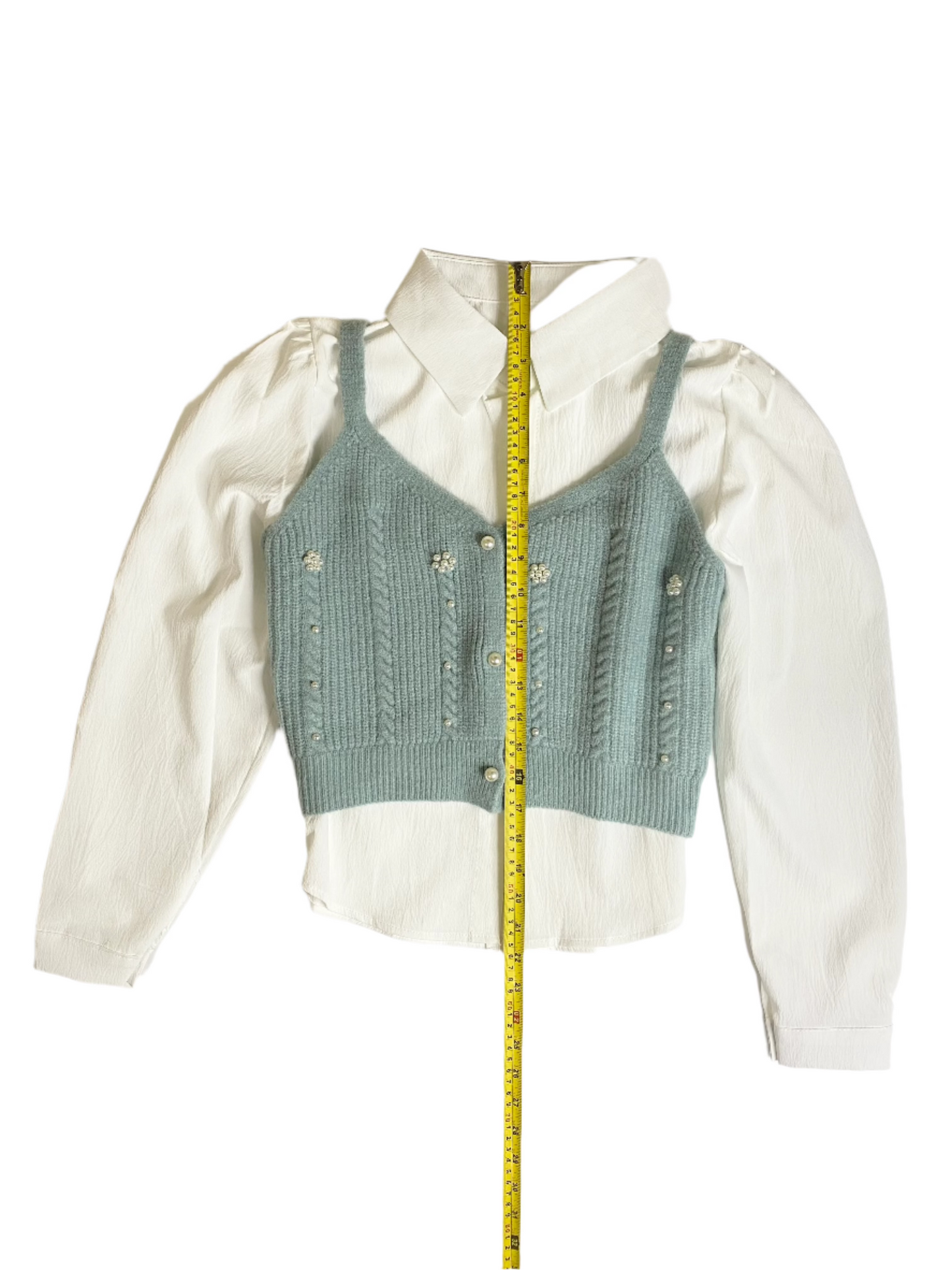 Shirt + Sweater Duo - Double the Style, Double the Charm – (Teal)