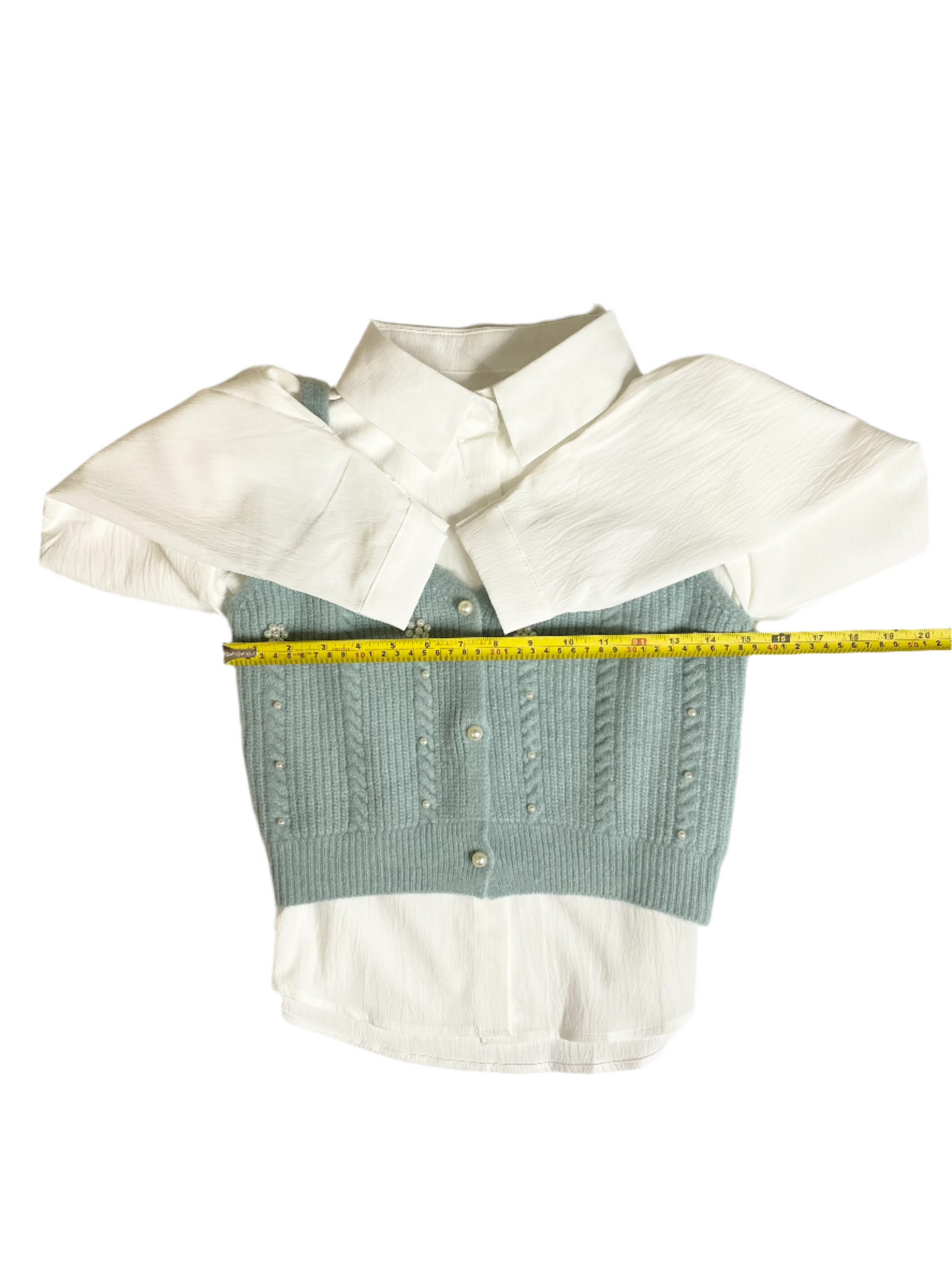 Shirt + Sweater Duo - Double the Style, Double the Charm – (Teal)