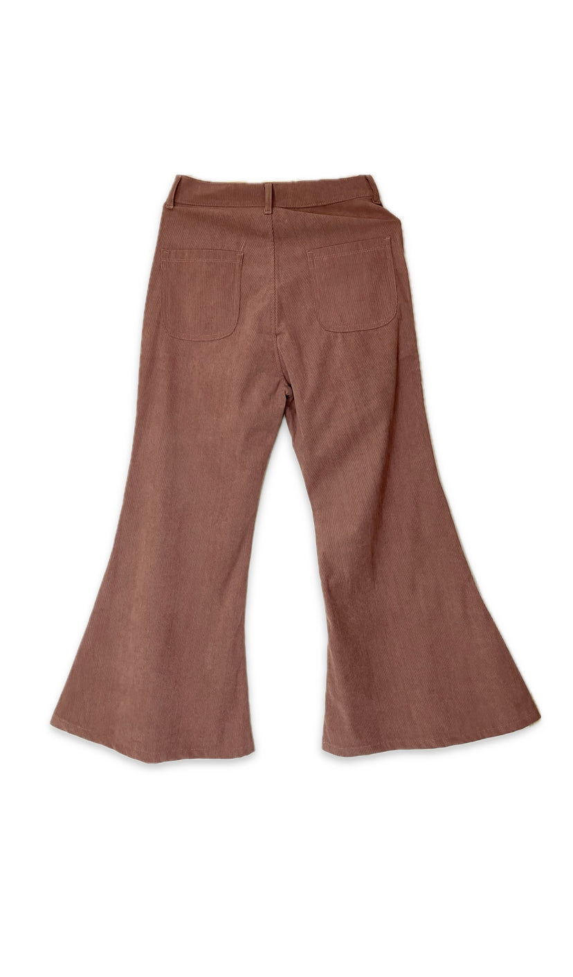 Baggy Wide low Corduroy Pants (Rose Gold)