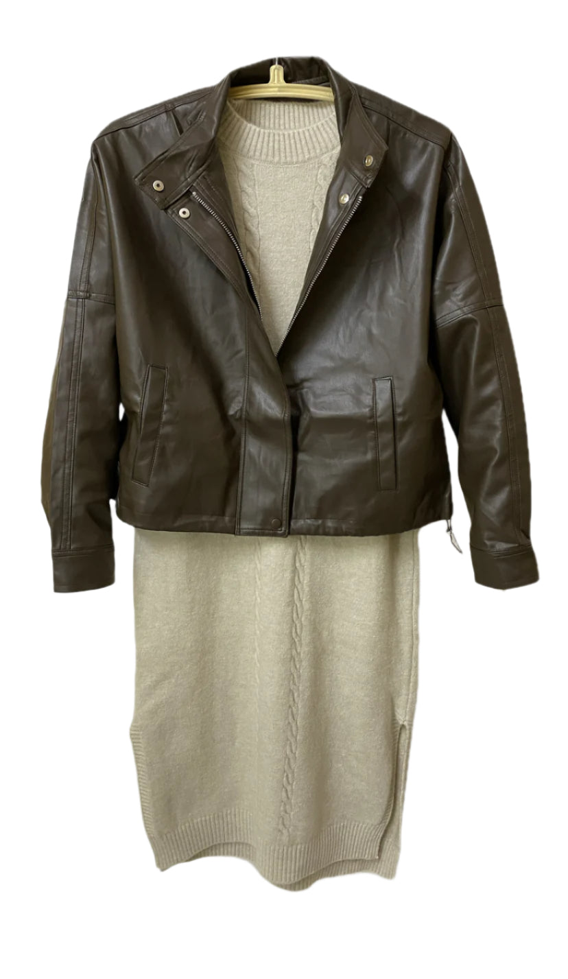 Leather Jacket (Brown)