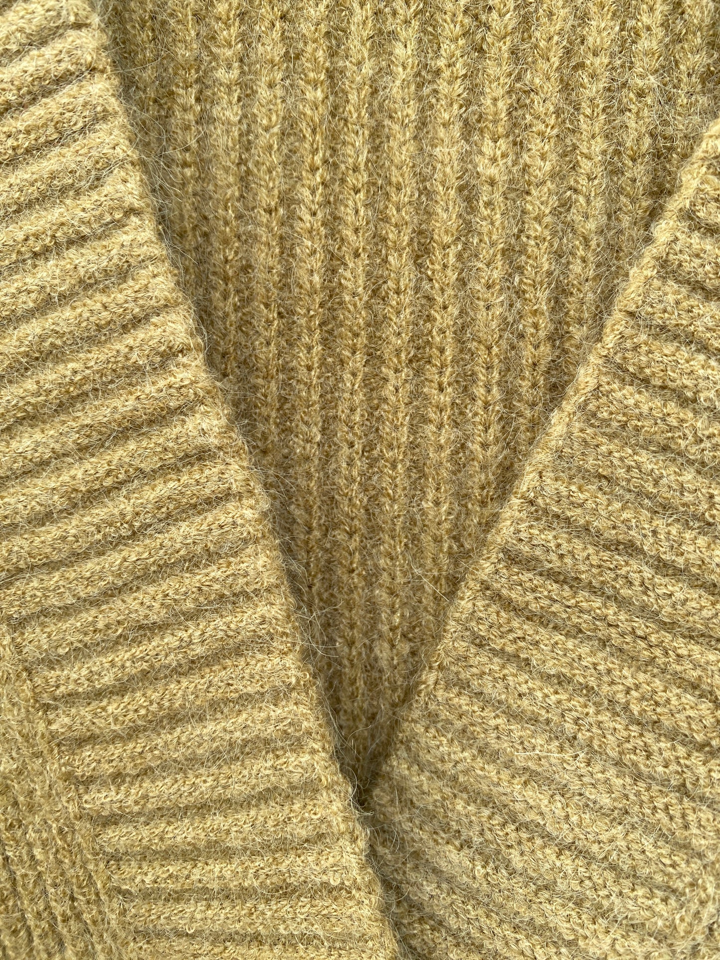 Knitted Sweater One Button - (Olive Green)