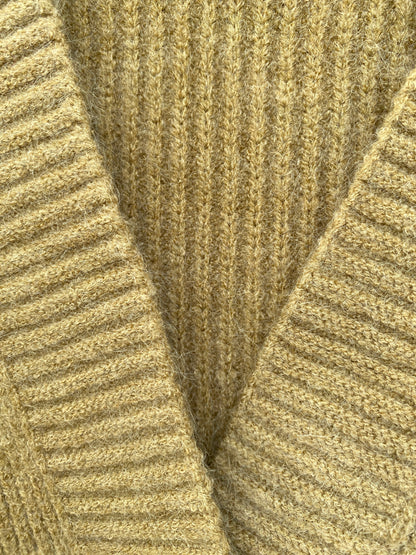 Knitted Sweater One Button - (Olive Green)