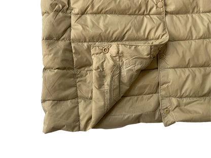 Premium Lightweight Collarless Down Vest (Beige)